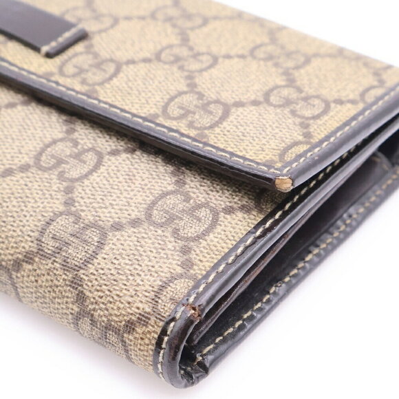 Gucci GG Supreme Long Wallet Beige Canvas - Picture 5 of 6